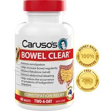 Carusos Natural Health Bowel Clear 60 Tablets