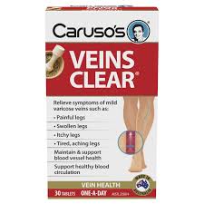Carusos Natural Health Veins Clear 30 Tablets