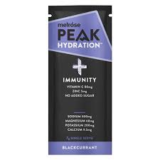 Melrose Peak Hydration + Immunity blackcurrent sachet
