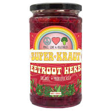 [] Peace Love Vegetables Beetroot & Herb Sauerkraut - 620g (Refrigerated)