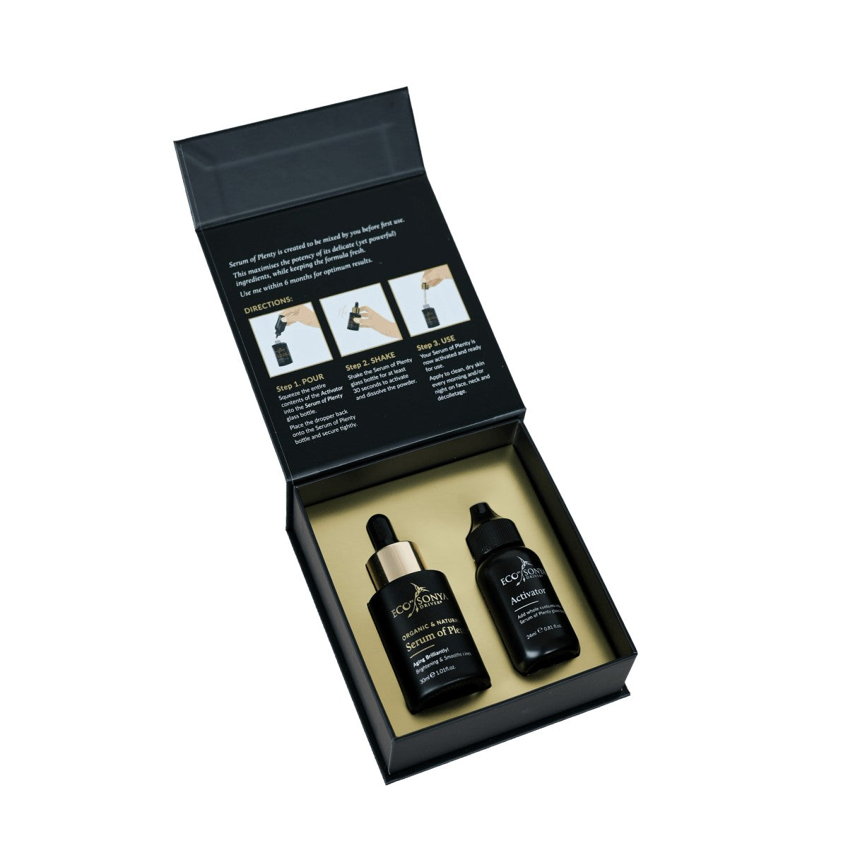 Serum of Plenty activator and serum bottle