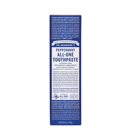 Dr Bronners Peppermint All-one Toothpaste