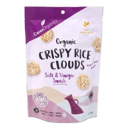 Ceres Organics Crispy Rice Clouds Salt and Vineger Smash