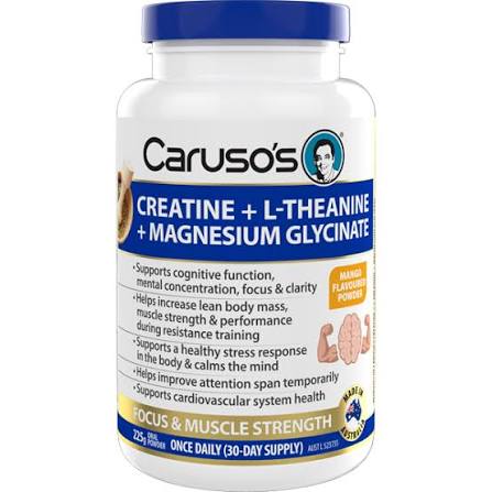 Carusos Creatine + Ltheanine + Mag Glycinate 225g