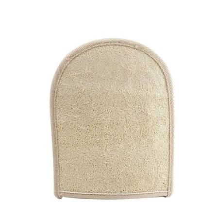 Bamboo + loofah bathing mitt