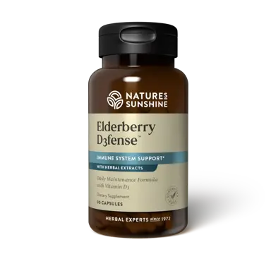 Natures Sunshine Elderberry D3fense - Herbal Extract Immune Support