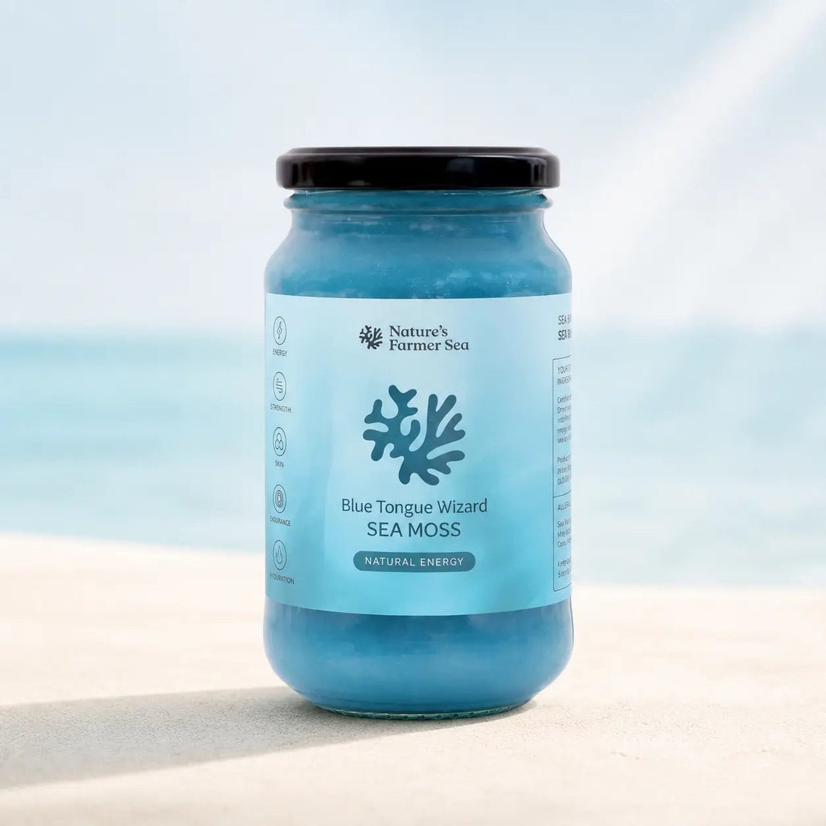 Natures Farmer Sea Blue Tongue Wizard sea moss gel 375ml