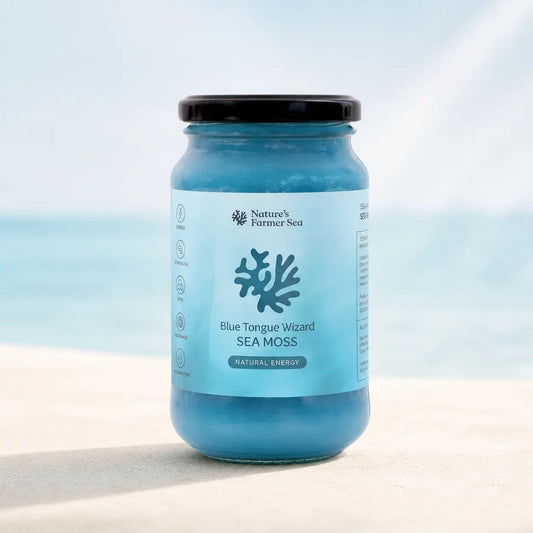 Natures Farmer Sea Blue Tongue Wizard sea moss gel 375ml