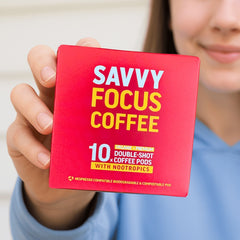 SAVVY Focus Coffee Double Shot Coffee Pods x10