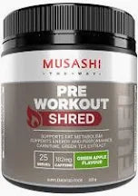 MUSASHI PRE WORKOUT SHRED