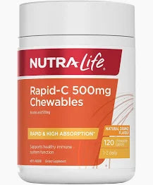 NUTRALIFE Rapid C 500mg Chewables 120t