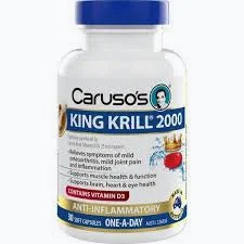 Carusos King Krill 2000 30 capsules (with Vit D)