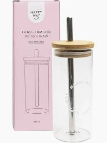 Happy Way Glass Tumbler