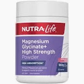 NUTRALIFE Magnesium Glycinate+ High Strength Powder 180g